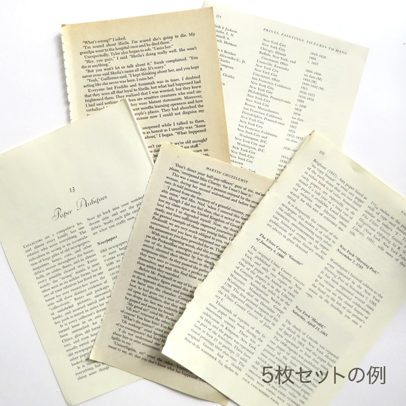 再販 ヴィンテージ洋書【5枚セット】（アンティークペーパー） 4枚目の画像