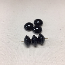 ウッドビーズ（wooden beads）黒檀（コクタン）そろばん型　7.8＊13mm　10pcs 2枚目の画像