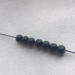 ウッドビーズ（wooden beads）黒檀ツヤ有（エボニー）6mm　20pcs 3枚目の画像