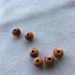 ウッドビーズ（wooden beads）　松　7mm　30pcs 2枚目の画像