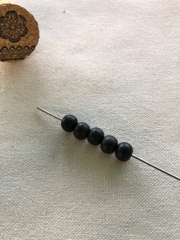 ＊ウッドビーズ（wooden beads）神代水楢　7＊8.1㎜　5pcs 3枚目の画像