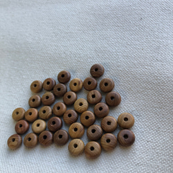 ウッドビーズ（wooden beads）杉　3＊6.6mm　20pcs 1枚目の画像
