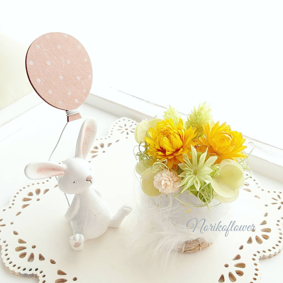 ドライフラワーのイースターエッグアレンジ プレゼント イースター  