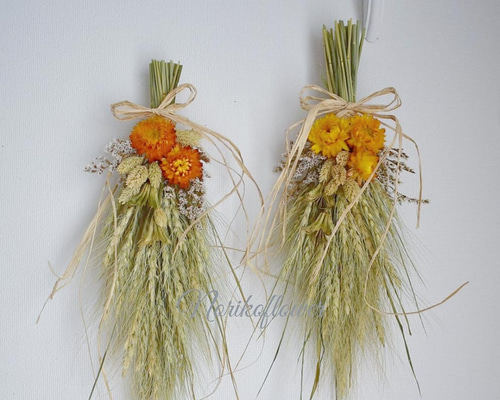 ドライフラワー　スワッグ　No.36 dry-flower-bouquet-swag-blue-