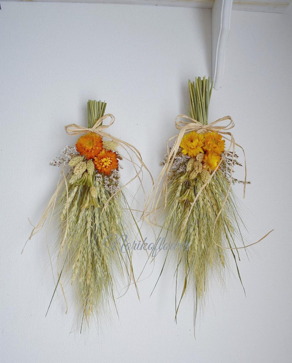 麦のスワッグ ドライフラワー 長さ約36㎝ ドライフラワー Noriko