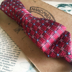 papa's bow tie-Vintage tie remark bow tie-red-slim 2枚目の画像