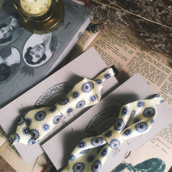 papa's bow tie-Vintage tie remark bow tie-yellow-slim 3枚目の画像