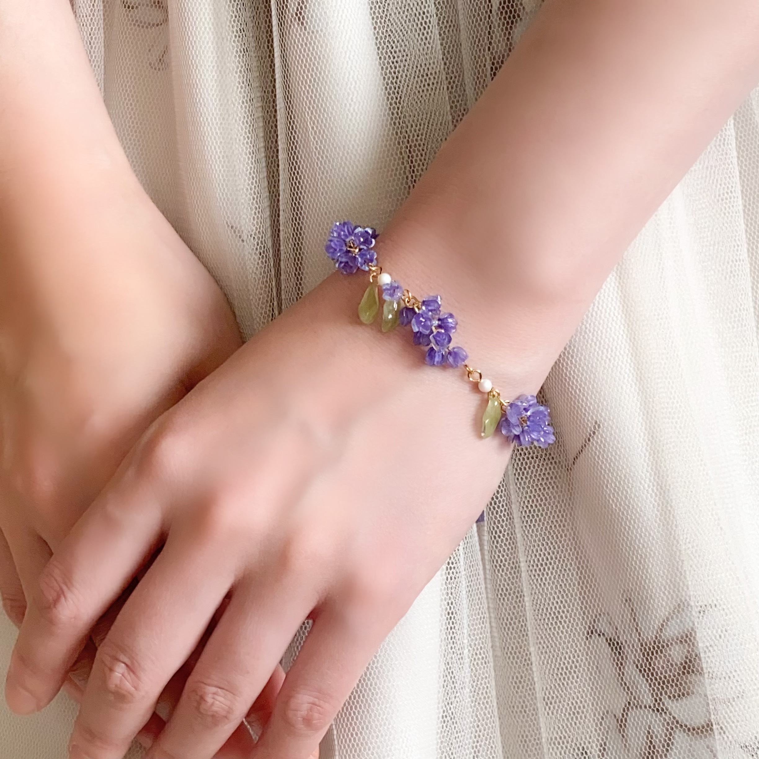 【キラキラのお花モチーフが可愛い♪】CHANEL ブレスレット 09-027_01.jpg