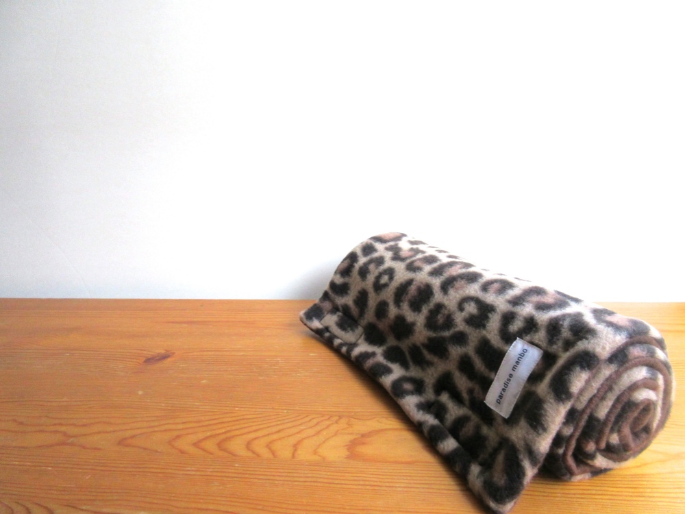 SALE】リバーシブルネックウォーマーLサイズ レオパード柄×ブラウン  