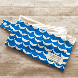 携帯ティッシュケース マスクポケット付き お魚さんとクジラのしっぽ 4枚目の画像