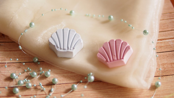 ［海洋貝殼］可愛貝殼造型石膏擴香風口夾 第1張的照片