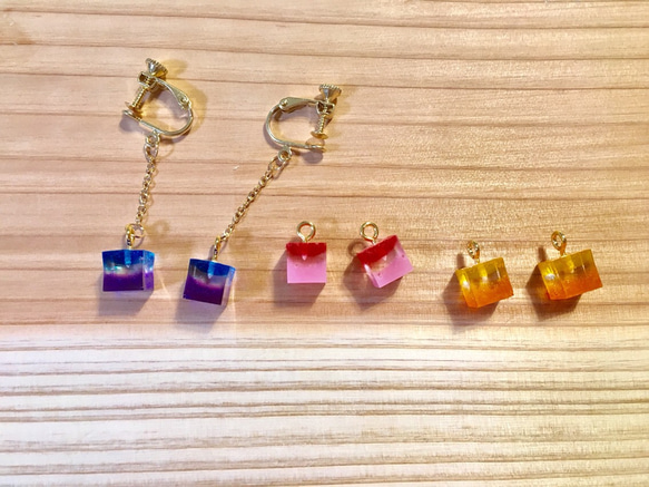 懐かしい♫2色の飴✴︎ イヤリング・ノンホールピアス imarimo 通販