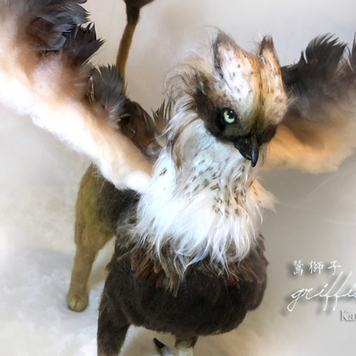 作家様アートドール、グリフォン アートドール ハンドメイド 幻獣 海外