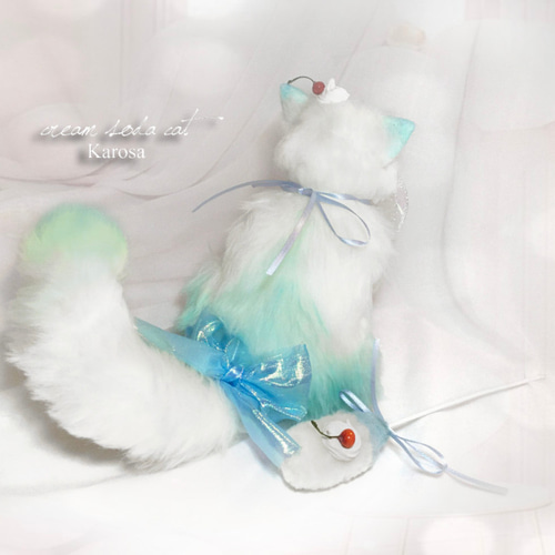 猫 ネコ ねこ クリームソーダにゃんこ！ 羊毛フェルト アート