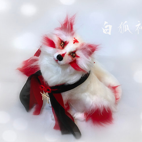 アートドール ツノマシュマロ幻獣 羊毛フェルト ぬいぐるみ