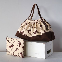 専用品　ぺたんこトートバッグ•ミニバック•ショルダー紐　ハンドメイド saku-saku-shop_k-zk02