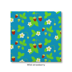 ワイルドストロベリー 苺 いちご 花柄 おしゃれ かわいい 北欧 植物 アートパネル ファブリックボード 壁掛け 1枚目の画像