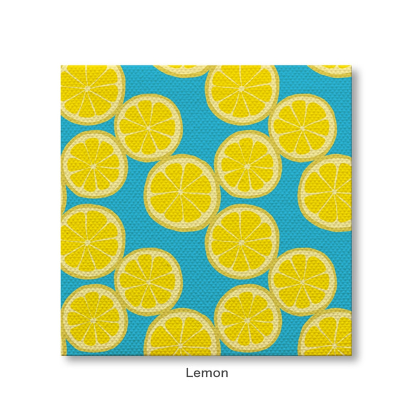 レモン 花柄 おしゃれ かわいい 北欧 フルーツ アートパネル ファブリックボード 壁掛け インテリア 絵画 イラスト 1枚目の画像