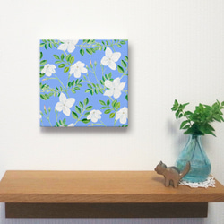ジャスミン 花柄 おしゃれ かわいい 北欧 植物 アートパネル ファブリックボード 壁掛け インテリア 絵画 ボタニカル 2枚目の画像