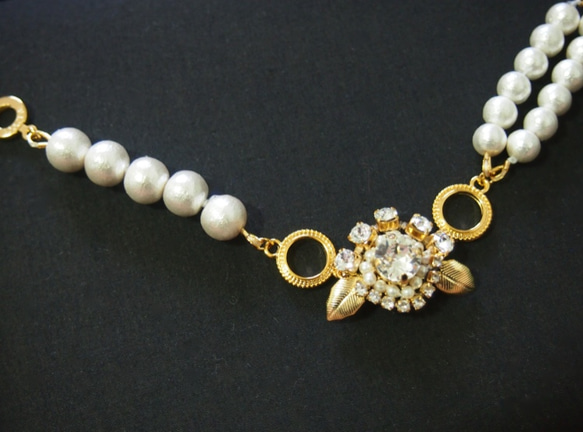 flower pearl bracelet 2枚目の画像