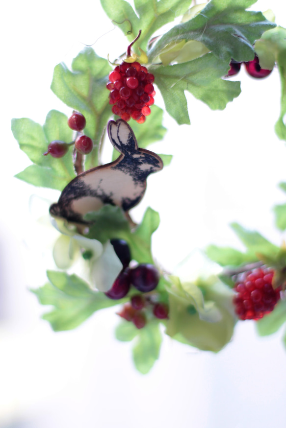 Garden Flower Wreath :Rabbit ( ガーデンリース:うさぎ) 2枚目の画像