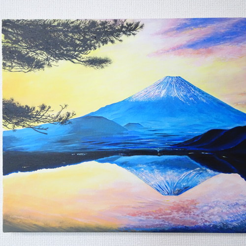 富士山/アクリル/絵画/キャンバス 絵画 もちっこ 通販 11987330