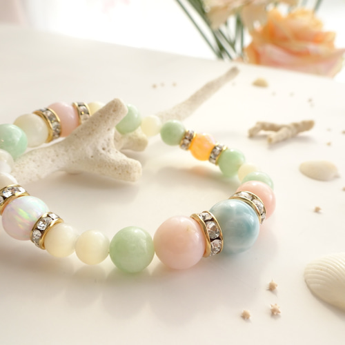 ラリマー ブレスレット ギフトボックス付き ラリマー ブレスレット