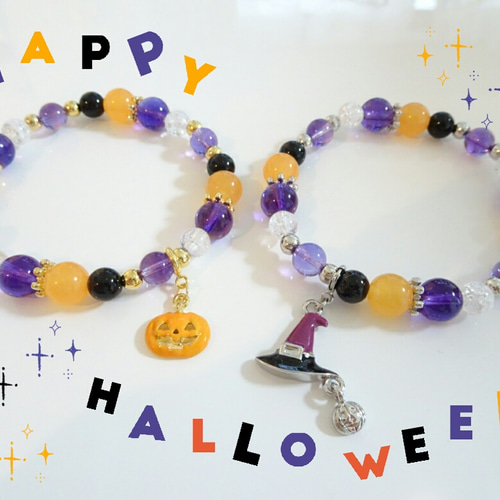 ハロウィン天然石ブレスレット♡﻿ ブレスレット もちっこ 通販
