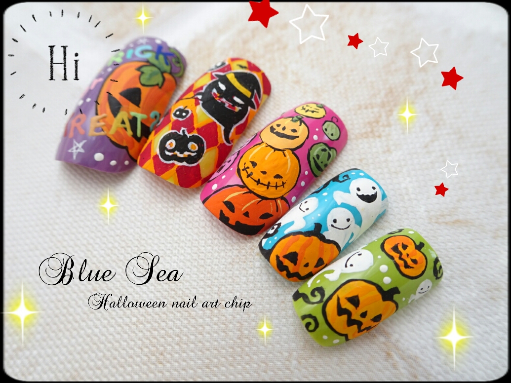 サイズオーダー無料♡036ネイルチップ♡匿名配送料込♡ハロウィンネイル