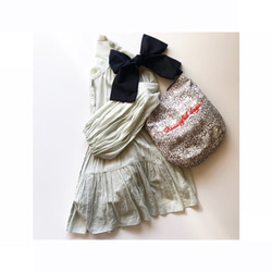 《3way》ribbon tote bag（brother rabbit gray） 2枚目の画像