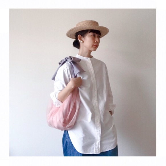 【受注生産】《3way》ribbon tote bag （sakura pink） 7枚目の画像