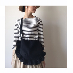 【受注生産】 frill shoulder bag （Black） 5枚目の画像