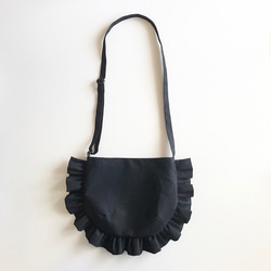 【受注生産】 frill shoulder bag （Black） 7枚目の画像