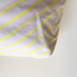 《3way》ribbon tote bag Lサイズ（stripe yellow） 5枚目の画像
