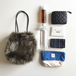 【soldout】 2way eco fur mini bag（カーキ） 6枚目の画像