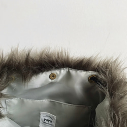 【soldout】 2way eco fur mini bag（カーキ） 8枚目の画像