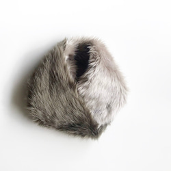 【sold out】ecofur snood（グレージュ×カーキ） 5枚目の画像