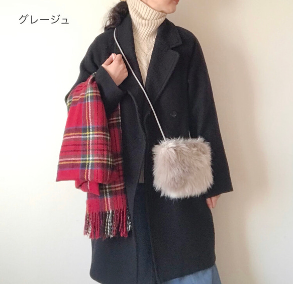 【受注生産】 eco fur mini pochette 4枚目の画像