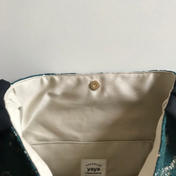 【受注生産】 3way  ribbon tote bag（race green） 6枚目の画像