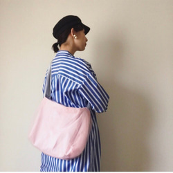 【受注生産】3way tulle ribbon tote bag（pink） 4枚目の画像