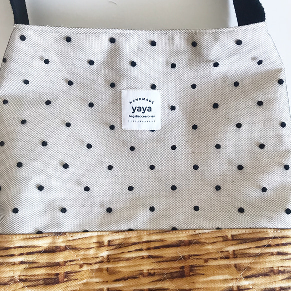 Dots tulle canvas tote bag（ivory） 4枚目の画像