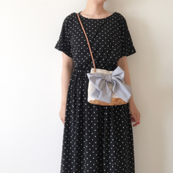 【受注生産】2way  ribbon race mini bag part2（beige） 4枚目の画像