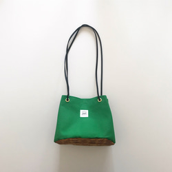 【受注生産】2way canvas mini bag（グリーン） 8枚目の画像