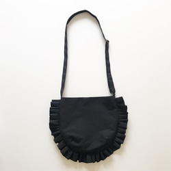 【受注生産】frill shoulder bag （black） 3枚目の画像