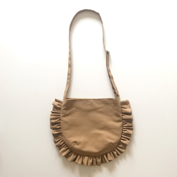 【受注生産】frill shoulder bag （camel） 3枚目の画像