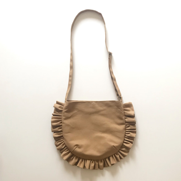 【受注生産】frill shoulder bag （camel） 3枚目の画像