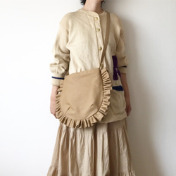 【受注生産】frill shoulder bag （camel） 4枚目の画像