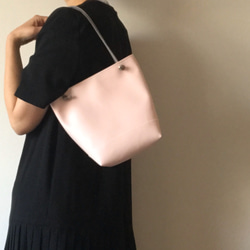 【受注生産】eco leather baketsu bag（sakura pink） 9枚目の画像