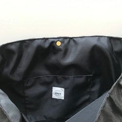 【受注生産】 《3way》  ribbon tote bag （black×dark gray） 4枚目の画像