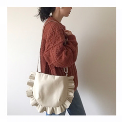 【受注生産】 frill shoulder bag （ivory） 2枚目の画像